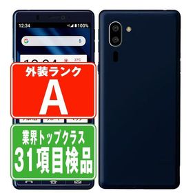 A001SH シンプルスマホ5 ネイビーブルー SIMフリー ソフトバンク 中古 スマホ 本体 美品 7日間返品OK あすつく a001shbl8mtm