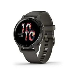 【中古】 GARMIN(ガーミン) スマートウォッチ GPS Venu 2S Graphite/Slate 【日本正規品】 010-02429-60 小 ブラック