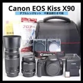 超美品 【Canon EOS Kiss X90 ダブルレンズセット】 安心保証◎