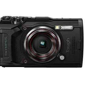 【中古】OLYMPUS デジタルカメラ Tough TG-6 ブラック 1200万画素CMOS F2.0 15m 防水 100kgf耐荷重 GPS 内蔵Wi-Fi TG-6BLK
