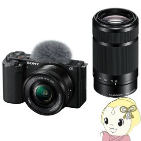 デジタルカメラ SONY ソニー VLOGCAM ZV-E10Y ダブルズームレンズキット [ブラック] ZV-E10Y-B【KK9N0D18P】