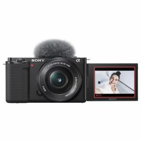 【中古】【1年保証】【美品】SONY VLOGCAM ZV-E10 パワーズームレンズキット (PZ 16-50mm) ブラック [ZV-E10L B]