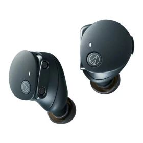 オーディオテクニカ ATH-CKS50TW2 BK(E) ワイヤレスイヤホン bluetooth ノイズキャンセリング 重低音 オリジナルステッカー付き マグネティックスイッチ機能 最大約65時間再生 IP55 防水防塵 マルチポイント対応 置き忘れアラート ヒアスルー 低遅延モード 急速充電 Qiワイヤ