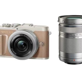 【中古】 OLYMPUS ミラーレス一眼カメラ PEN E-PL10 EZダブルズームキット ブラウン 当店保証30日間 人気 ミラーレス 一眼レフ 交換レンズ カメラ