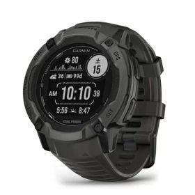 【中古】（新古品）ガーミン(GARMIN) Instinct 2X Dual Power Graphite タフネスGPSスマートウォッチ Suica対応 防水 防塵 耐熱 ストレス値 心拍数 登山【日本正規品】