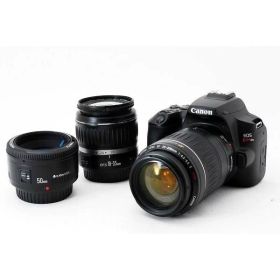 【中古】キヤノン Canon EOS Kiss X10 トリプルレンズセット 美品 ストラップ付き当店保証30日間 人気モデル 高画質 売れ筋