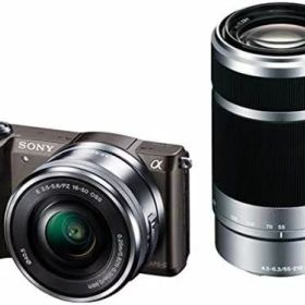 【中古】 ソニー ミラーレス一眼 α5100 ダブルズームキット E PZ 16-50mm F3.5-5.6 OSS + E 55-210mm F4.5-6.3 OSS ブラウン ILCE-5100Y-T 当店保証30日間 人気 ミラーレス 一眼レフ