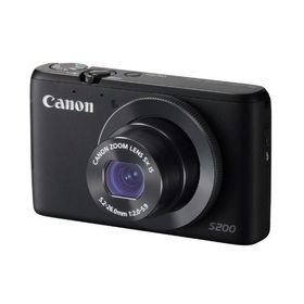 Canon デジタルカメラ PowerShot S200(ブラック) F値2.0 広角24mm 光学5倍 (中古品)