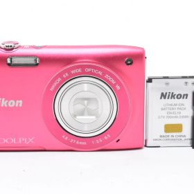 ★極上品★ ニコン NIKON COOLPIX S3300 ストロベリーピンク クールピクス #4744W0479
