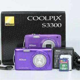 【超美品】 ニコン Nikon COOLPIX S3300 ラベンダーパープル