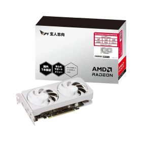 【中古】グラフィックボード 【当社14日返金保証】玄人志向 Radeon RX 9060 XT ホワイトカラーデュアルファン搭載 [RD-RX9060XT-E16GB/WHITE/DF](メーカー整備品)