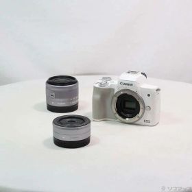 【中古】Canon(キヤノン) EOS Kiss M ダブルレンズキット ホワイト 【262-ud】