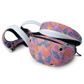 MightySkins カーボン調スキン Sony Playstation VR2 用「Pop Camouflage」カーボンファイバーテクスチャ デカ