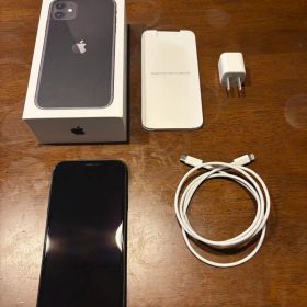 【美品/128GB】iPhone 11 ブラック 箱・純正アダプタ SIMフリー