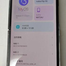 【ほぼ新品】nubia Flip 5G ブラック おまけ付き
