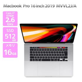 Apple Macbook Pro 16-inch,2019 MVVL2J/A シルバー Core i7 9750H 2.6GHz メモリ 16GB SSD 512GB A2141 Bランク M22H 中古