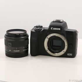 〔中古〕Canon(キヤノン) EOS Kiss M EF-M15-45 IS STM レンズキット ブラック〔348-ud〕