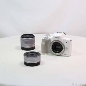 〔中古〕Canon(キヤノン) EOS Kiss M ダブルレンズキット ホワイト〔262-ud〕