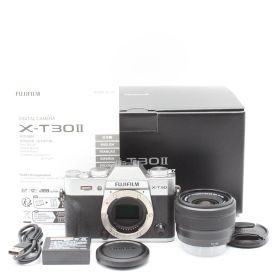 わずか3,600ショット台★■美品■ FUJIFILM ミラーレス一眼 X-T30II XCレンズキット シルバー F X-T30 II LK-1545-S No.C03971