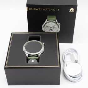ファーウェイ(HUAWEI)の【美品】HUAWEI WATCH GT4 46mm PNX-B19 グリーン スマートウォッチ ファーウェイウォッチ 本体(腕時計(デジタル))