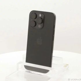 【中古】Apple(アップル) iPhone16 Pro 128GB ブラックチタニウム MYMV3J／A SIMフリー 【258-ud】