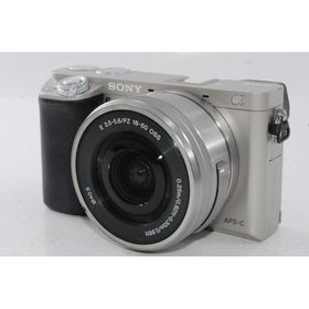 【中古】【外観並級】ソニー ミラーレス一眼 α6000 パワーズームレンズキット E PZ 16-50mm F3.5-5.6 OSS シルバー ILCE-6000L S
