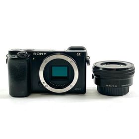 ソニー SONY α6000 パワーズームレンズキット ILCE-6000L B ブラック デジタル ミラーレス 一眼カメラ 中古