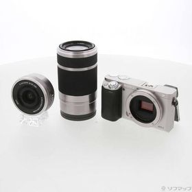 〔中古〕SONY(ソニー) α6000 ダブルズームレンズキット シルバー ILCE-6000Y〔295-ud〕