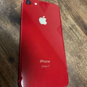 即購入OK iPhone8 アイフォン8 赤 レッド ケース付き スマホ 携帯