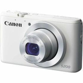 【中古】キヤノン Canon デジタルカメラ PowerShot ホワイト S200 ホワイト F値2.0 広角24mm 光学5倍ズーム PSS200 WH カメラ 中古 人気 おすすめ 高画質