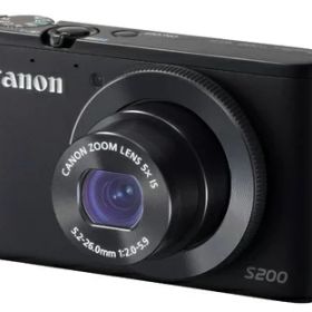 【中古】 Canon デジタルカメラ PowerShot S200(ブラック) F値2.0 広角24mm 光学5倍ズーム PSS200(BK)