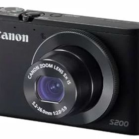 【中古】Canon デジタルカメラ PowerShot S200(ブラック) F値2.0 広角24mm 光学5倍ズーム PSS200(BK)