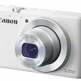 【中古】Canon デジタルカメラ PowerShot S200ホワイト F値2.0 広角24mm 光学5倍ズーム PSS200WH