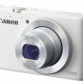 【中古】（非常に良い）Canon デジタルカメラ PowerShot S200(ホワイト) F値2.0 広角24mm 光学5倍ズーム PSS200(WH)