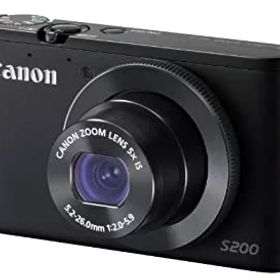 【中古】Canon デジタルカメラ PowerShot S200(ブラック) F値2.0 広角24mm 光学5倍ズーム PSS200(BK)