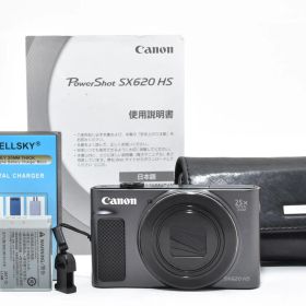 [良品] Canon PowerShot SX620 HS ブラック コンパクトデジタルカメラ キャノン ケース付 #2821397A
