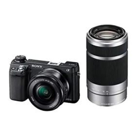 【中古】「非常に良い」ソニー SONY ミラーレス一眼 α NEX-6 ダブルズームレンズキット E PZ 16-50mm F3.5-5.6 OSS + E 55-210mm F4.5-6.3 OSS付属 NEX-6Y/B