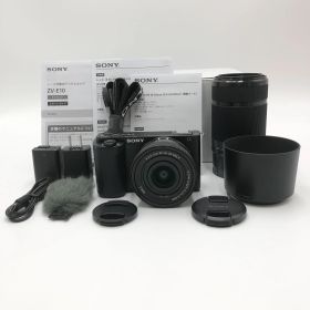 SONY(ソニー) ミラーレス一眼カメラ ZV-E10 ダブルズームレンズキット(同梱レンズ:SELP16502+SEL55210) ブラック ZV-E10X BQ レンズ交換式 APS-C E10X Black