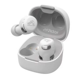 JVCケンウッド Victor HA-A30T2-W ワイヤレスイヤホン Bluetooth Ver.5.3 ノイズキャンセリング アプリ対応 マルチポイント 合計27時間再生 マイク付き 小型 軽量 外音取り込み 防水 ホワイト