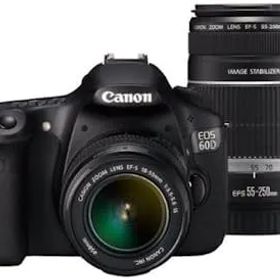 【中古】Canon デジタル一眼レフカメラ EOS 60D ダブルズームキット EF-S18-55ｍｍ/EF-S55-250ｍｍ付属 EOS60D-WKIT