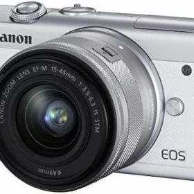 【中古】 Canon ミラーレス一眼カメラ EOS M200 標準ズームキット ホワイト EOSM200WH-1545ISSTMLK 当店保証30日間 人気 ミラーレス 一眼レフ 交換レンズ カメラ