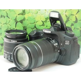 キヤノン(Canon)の美品 スマホへ転送も可能 憧れのハイエントリー EOS60Dダブルレンズセット(デジタル一眼)