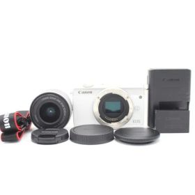 ■美品■ CANON ミラーレス一眼カメラ EOS M200 標準ズームキット ホワイト ♯10609