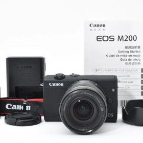 極上品 Canon EOS M200 ブラック & EF-M 18-55mm f3.5-5.6 IS STM ブラック レンズキット