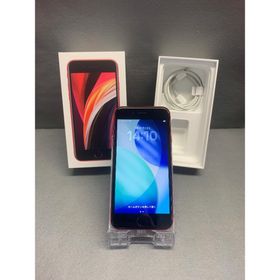 アイフォーン(iPhone)の美品 国内版 SIMフリー iPhoneSE 第2世代 128GB レッド色(スマートフォン本体)