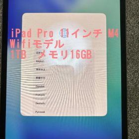 iPad Pro 11インチ M4 Wifiモデル 1TB メモリ16GB