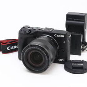 A- (美品) Canon キヤノン EOS M3 EF-M18-55mm F3.5-5.6 IS STM レンズキット ブラック 初期不良返品対応 33-275