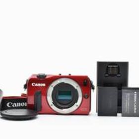 超美品 キヤノン EOS M ミラーレスデジタルカメラボディ バッテリー×2/フラッシュ付き レッド Canon 739