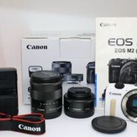 ■美品■キヤノン Canon EOS M2 ダブルレンズキット EF-M18-55mm F3.5-5.6 IS STM/EF-M22mm F2 ホワイト キャノン #Z5922