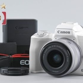 【中古】Canon キヤノン EOS Kiss M EF-M 15-45 IS STM レンズキット ホワイト